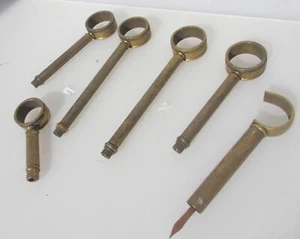 Vintage Messing Vorhang Stange Halterungen alte Handschiene - Restposten - Bild 1 von 10