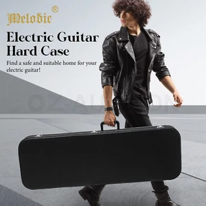 Melodic Electric Guitar Case Rectangular Wooden Hardshell Strat Tele 39Inch Lock - Picture 1 of 12