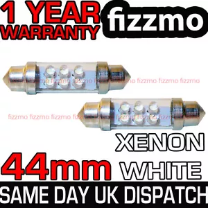 2x 6 LAMPADINE LED 44mm TARGA BIANCA PER INTERNI - Foto 1 di 1