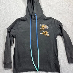 Off-White Virgil Abloh Pictogram Double Tee Hoodie Black Small - Picture 1 of 11