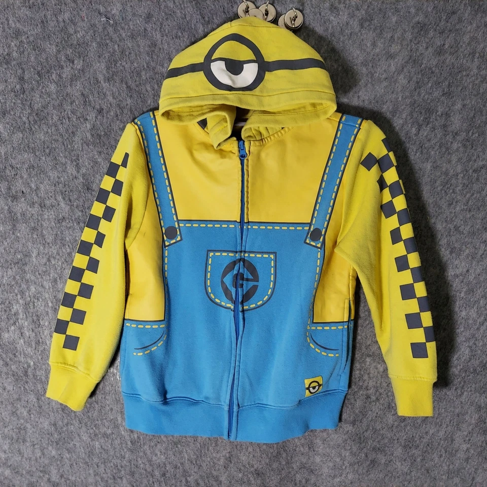 Minions Sudadera con Capucha Niños M Despicable Me Película Bolsillos con Cremallera Chaqueta Disfraz Vestir Foto 1 de 4