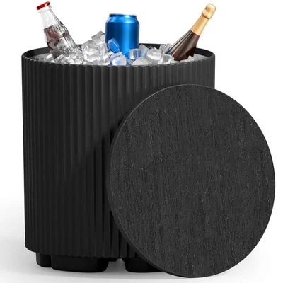 Outdoor Cooler Side Table, 2 in 1 Ice Chest Side Table,as Cooler Side Table,C... - Image 1 of 4