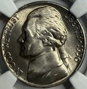 1950 D  Jefferson Nickel NGC MS66FS Full Steps! Exact Coin Imaged - Picture 1 of 4