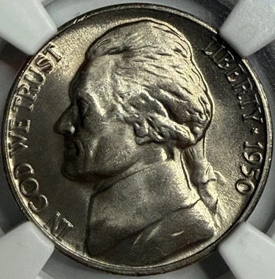 1950 D  Jefferson Nickel NGC MS66FS Full Steps! Exact Coin Imaged - Image 1 of 4