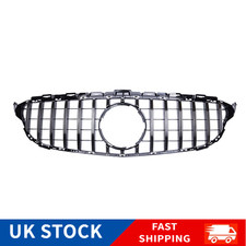 for MERCEDES BENZ W205 C-class 2015-2018 AMG GT GTR Style Grille Chrome Black