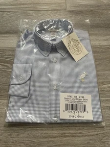 NWT The Beaufort Bonnet Company Dean's List Dress Shirt Buckhead Blue Mini Check - Picture 1 of 1