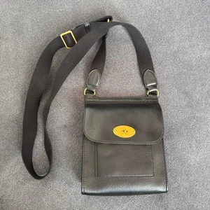 Genuine Mulberry Antony Crossbody Bag in Black Small Classic Grain - Picture 1 of 12