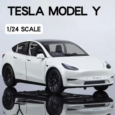 1:24 Tesla Model Y Alloy Car Model Diecast Metal Toy Vehicles Car Model - Image 1 of 4