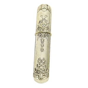 Vintage Silver Embroidery Needle Case Fade Resistant Sewing Organizer Craft - Picture 1 of 24