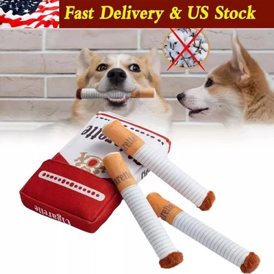 Cigarette Dog Toy, Squeaky Cigar Toys, Funny Interactive Dog Toy Squeaky Cigar - Image 1 of 4