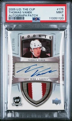 2005-06 UD The Cup Thomas Vanek RC RPA Auto Patch /199 (3xColor) PSA 9 POP 2 - Image 1 of 2