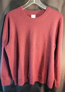 Neu mit Etikett A New Day burgunderroter Langarmpullover mit Rundhalsausschnitt Medium kaschmirähnliche Weichheit - Bild 1 von 13