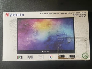 Verbatim PMT-17 Tragbarer 17,3" Touchscreen-Monitor, Full HD, USB-A, USB-C, HDMI - Bild 1 von 2