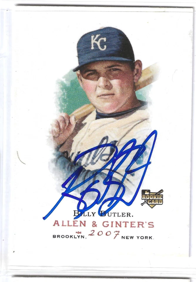 BILLY BUTLER AUTOGRAFADO 2007 CARTÃO TOPPS ALLEN & GINTER AUTÓGRAFO KANSAS CITY ROYALS - Imagem 1 de 1