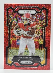 Isiah Pacheco 2023 Panini Prizm Red Sparkle Prizm #144 SSP - Picture 1 of 2