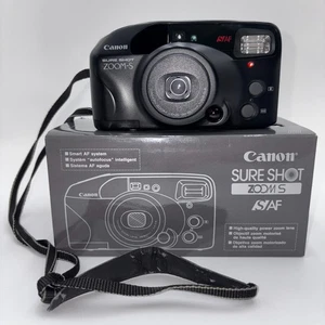 Canon Sure Shot Zoom S 35mm Film SAF 38 to 60mm Original Box New Battery TESTED - Picture 1 of 9