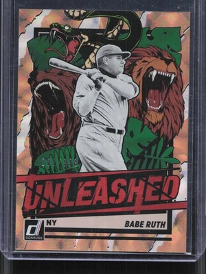 Panini Donruss Babe Ruth Unleashed 2021 UNL3 lámina holográfica de bronce/999 Yankees Foto 1 de 2