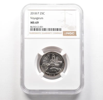 2018-P Washington Quarter ATB Voyageurs MS69 NGC TOP POP *6270 - Image 1 of 3