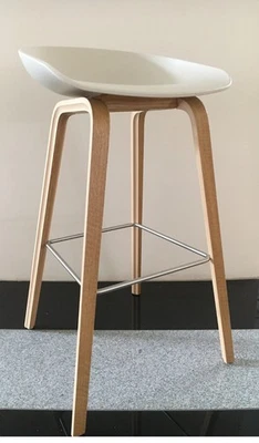 AAS 32 Sitzschale melange cream, Gestell Eiche lackiert, Sitzhöhe 75 cm, Hay - Bild 1 von 3