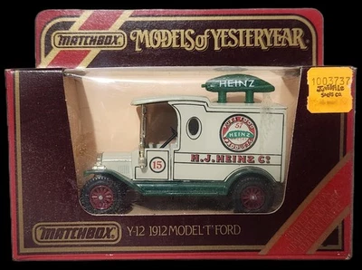 1986 Matchbox Models Of Yesteryear Y12 1912 MODEL T FORD H.J. HEINZ CO. 1:47 NIB - Image 1 of 4