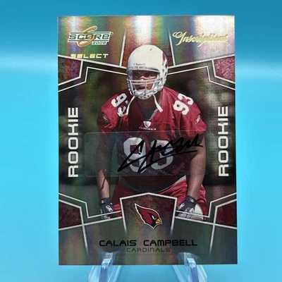 2008 Score Select Inscriptions Calais Campbell #370 Rookie Auto RC 721/750 - Image 1 of 2