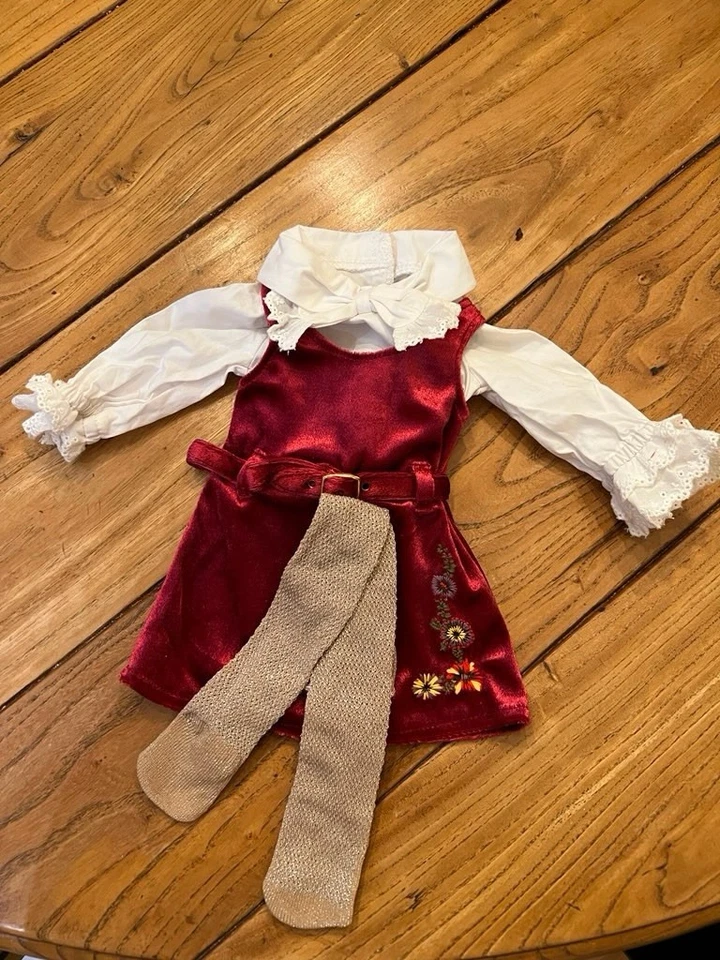American Girl Julie's Christmas Outfit - Dress, Belt And Tights Only - Image 1 of 1