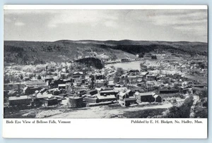 c1905 Bellows Falls Vermont Vintage Postkarte Vogelperspektive Gebäude nicht verschickt - Bild 1 von 2