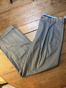 Pantalones chinos Brooks Brothers 38x32 ajuste Elliot ligeros plisados ventaja nuevos con etiquetas - Imagen 1 de 9