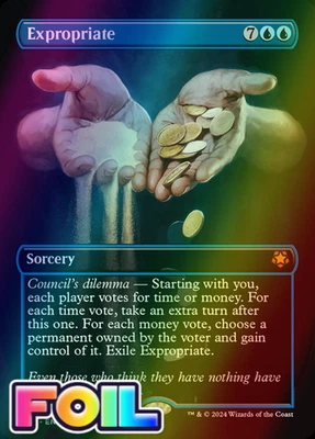 x1 Expropriate SPG MTG 66 FOIL BORDERLESS MYTHIC M/NM 1x - Image 1 of 3