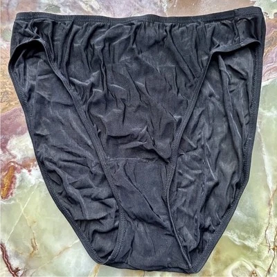 CALCINHA DE NÁILON VINTAGE DÉCADA DE 1990 CALVIN KLEIN SUPER HI-LEG PRETA MALHA TRANSPARENTE M 6 - Imagem 1 de 4