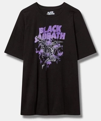 NUEVA Camiseta Torrid 1 1X Black Sabbath Para Mujer Camiseta DE GRAN TAMAÑO Ajuste Ozzy Osbourne Foto 1 de 4