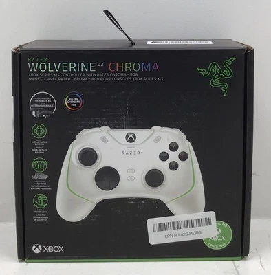 Razer Wolverine V2 Chroma Xbox Wired Controller In White - Sealed Box - Image 1 of 4