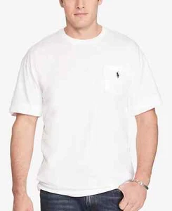 NEW Men's Ralph Lauren White Polo Big & Tall Crew-Neck Pocket T-Shirt - Picture 1 of 4