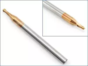 R1 Tungsten Carbide HRC58 Ball Nose Tip End Mill 2 Flute Milling Router Bit Tool - Picture 1 of 4