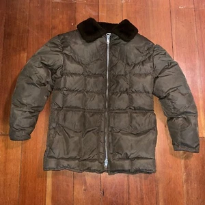 Vintage 60's Woolrich Bomber Style Goose Down Coat Puffer Jacket M - Picture 1 of 13