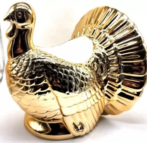 Bath & Body Works 2021 Golden Turkey Sockel 3-Docht Kerzenhalter Thanksgiving - Bild 1 von 1