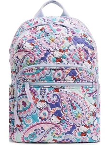 Vera Bradley Hello Kitty Paisley Campus Backpack AUTHENTIC NWT - Picture 1 of 9