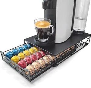 RECAPS Coffee Pod Holder Drawer Storage Pods Capsules Black  - Picture 1 of 7