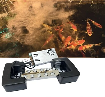Atomizer Ultrasonic Mist Air Humidifier Fogger Maker 4 Water Fountain Koi Pond - Image 1 of 4