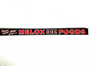 Original Lithographed Tin Shelf Edge Sign, 'Feed Your Dogs On Melox Dog Food - Picture 1 of 11
