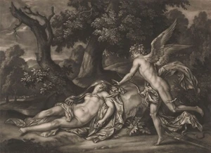 Bernard Lens : "Cupid and Psyche" (1690-1699) — Giclee Fine Art Print - Picture 1 of 7
