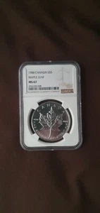 1988 Canada 5 Dollars Silver Maple Leaf MS67 - Picture 1 of 2