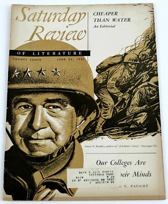 Saturday Review of Literature Magazine June 23, 1951 Omar N. Bradley Cover - Image 1 of 4