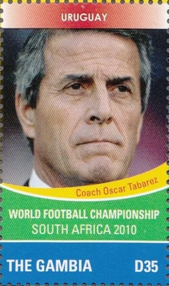 Gambia #SG5376a MNH 2010 FIFA World Cup Oscar Tabarez Uruguay [3316a] - Image 1 of 1