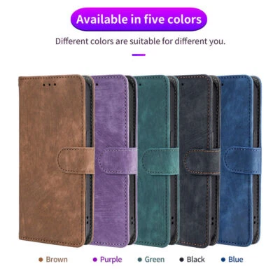 Strap Leather Wallet Phone Case For Xiaomi 15 14 POCO X5 X6 M6 Redmi Note 13 Pro - Image 1 of 4