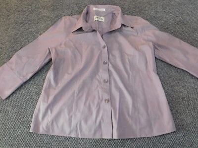 Blusa mujer Orvis 14 púrpura abotonada top informal sin arrugas Foto 1 de 4