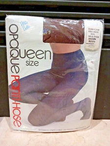 Vintage Woolworth Pantyhose QUEEN XXL BROWN Opaque Extra Wide Panty Seamless - Picture 1 of 12
