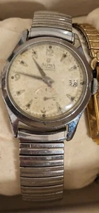 Vintage Alpha Calendarwatch 1940-1970's Swiss Made - Picture 1 of 4
