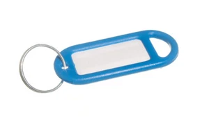 New 100 X Key Ring And Identity Card Tag Blue - Onestopdiy - HD - Picture 1 of 1