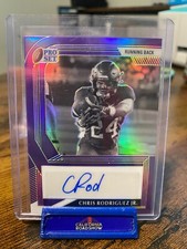 2022 Pro Set Metal Chris Rodriguez Jr Auto 9/30 BW-CRJ Kentucky Wildcats